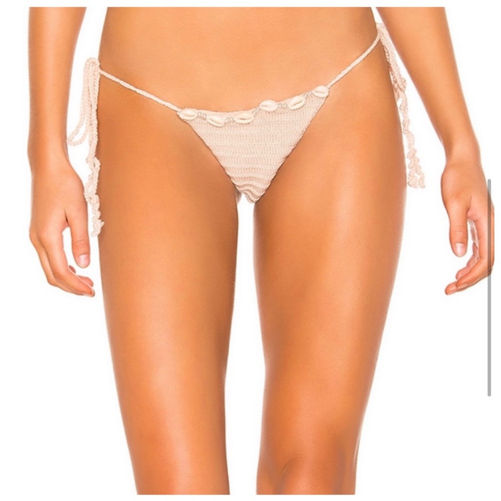 Revolve Lovers + Friends Shell Cheeky Crochet Bikini Bottom- Size Medium
